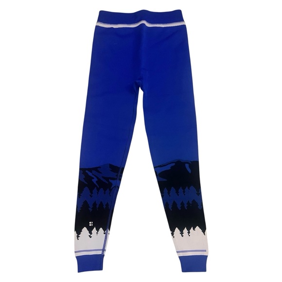 NWOT Sweaty Betty Ski Base Layer Leggings Blue Mountain Jacquard XL X-Large - Picture 9 of 12